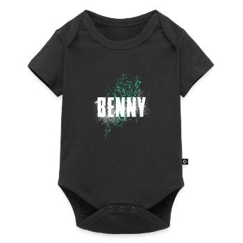 Benny - Baby Premium Kurzarmbody - Schwarz - Vorne