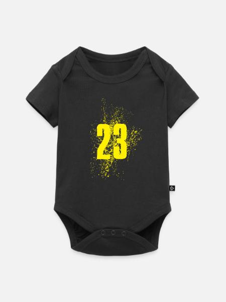 Number 23 - Baby Premium Kurzarmbody - Schwarz