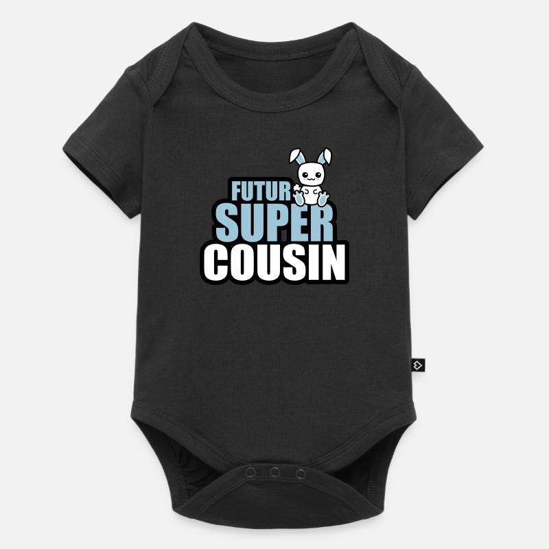 futur super cousin - Body à manches courtes Premium Bébé - noir