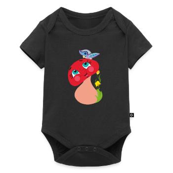 Pilz - Baby Premium Kurzarmbody - Schwarz - Vorne