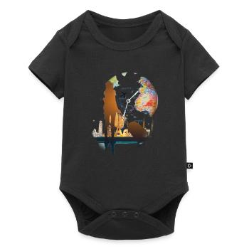 To travel - Baby Premium short-sleeve bodysuit - black - Front