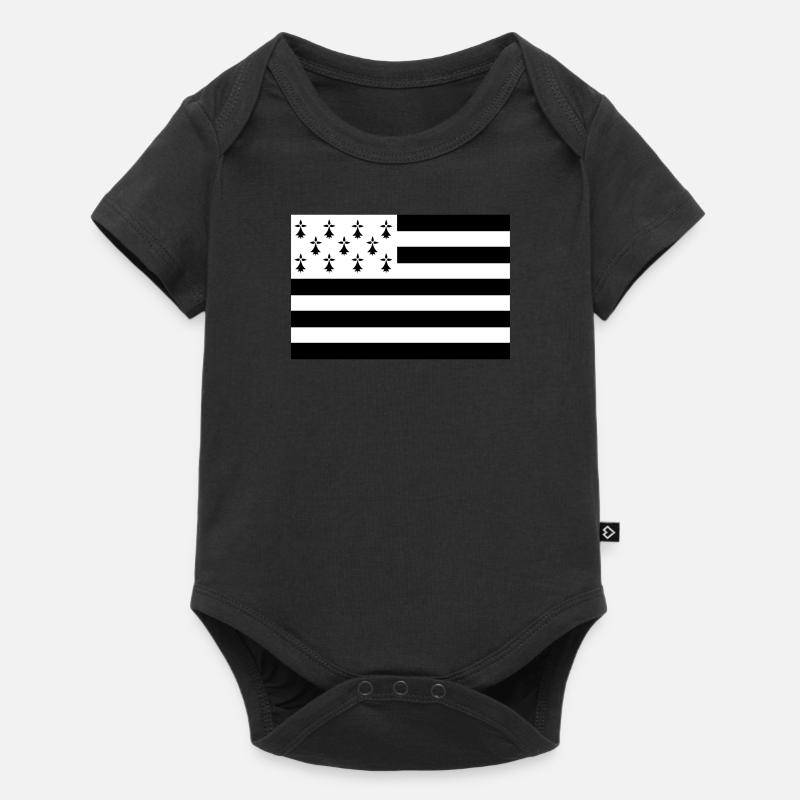 Drapeau Bretagne - Body à manches courtes Premium Bébé - noir