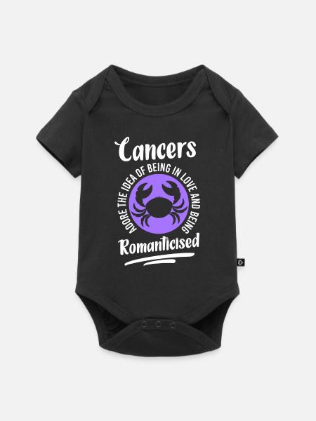 Krebs Astrologie Konstellation Galaxie - Baby Premium Kurzarmbody - Schwarz