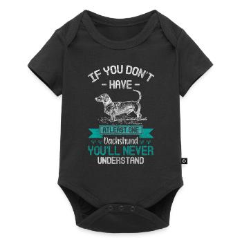 Dog Paw Puppy Dog School - Baby Premium short-sleeve bodysuit - black - Front