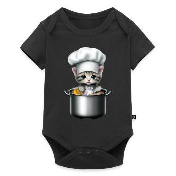 Chef Chat - Body à manches courtes Premium Bébé - noir - Devant
