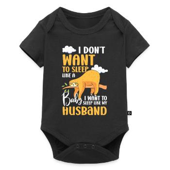 Sleep, slumber, relax, bed - Baby Premium short-sleeve bodysuit - black - Front