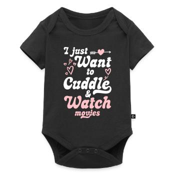 Cuddling Teddy Bear Relationship Romantic - Baby Premium short-sleeve bodysuit - black - Front