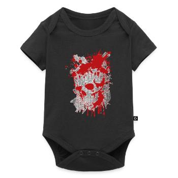 Éclabousser le crâne sanglant - Body à manches courtes Premium Bébé - noir - Devant