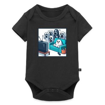 Ghost Scare Me Drôle - Body à manches courtes Premium Bébé - noir - Devant