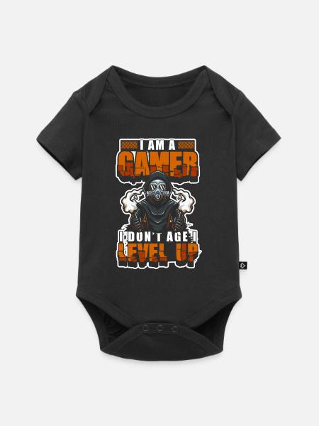 PC Online Gaming Grafik - Baby Premium Kurzarmbody - Schwarz