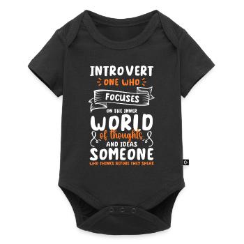 introverti, misanthrope, gens, antisocial - Body à manches courtes Premium Bébé - noir - Devant