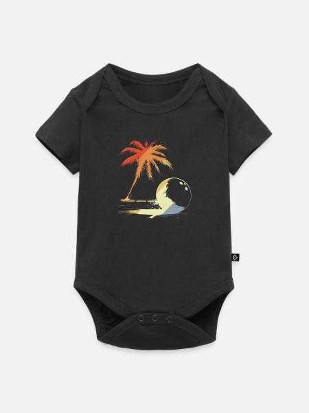Bowling Retro Stil - Baby Premium Kurzarmbody - Schwarz