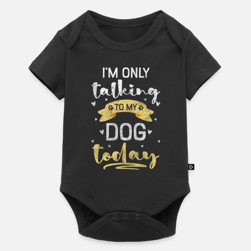 Pattes de chien Chiot École de chien - Body à manches courtes Premium Bébé - noir