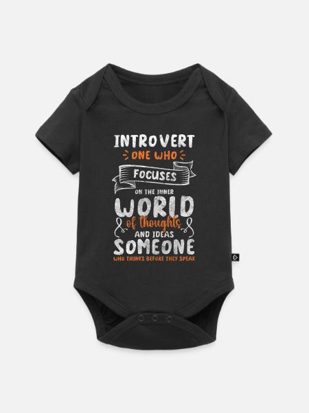 Introvertiert Reserviert Ruhig Zurückgezogen - Baby Premium Kurzarmbody - Schwarz