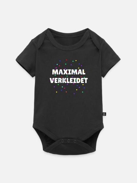 Maximal verkleidet Karneval Fasching - Baby Premium Kurzarmbody - Schwarz