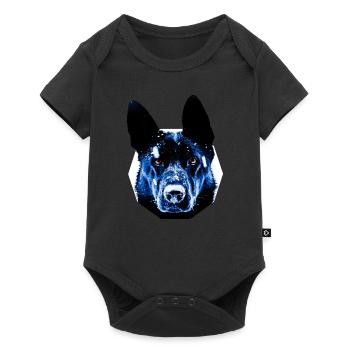 chien de berger - Body à manches courtes Premium Bébé - noir - Devant