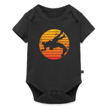 Retro wrestler - Baby Premium short-sleeve bodysuit - black - Front