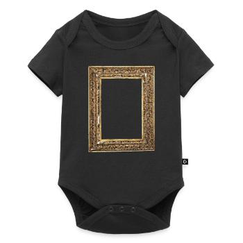 🖼️ Black Golden Picture Frame - Baby Premium short-sleeve bodysuit - black - Front