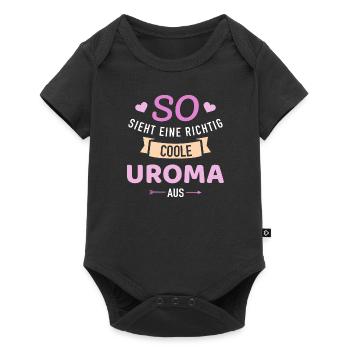 Uroma - Baby Premium Kurzarmbody - Schwarz - Vorne