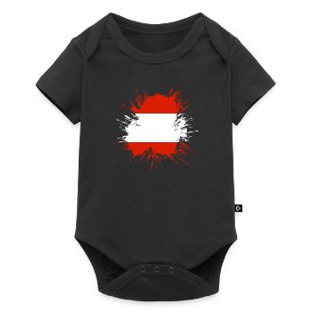 Drapeau de l’Autriche Drapeau de l’Autriche Drapeau de l’Autriche AT - Body à manches courtes Premium Bébé - noir - Devant