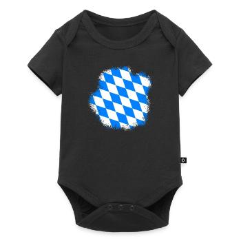 Bavaria Flag Used Look Bavarian Flag Vintage - Baby Premium short-sleeve bodysuit - black - Front