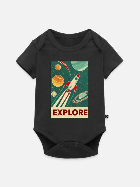 Entdecker - Baby Premium Kurzarmbody - Schwarz