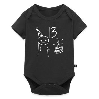 13 ans - Cadeau 13e Anniversaire Amusant 13 ans - Body à manches courtes Premium Bébé - noir - Devant