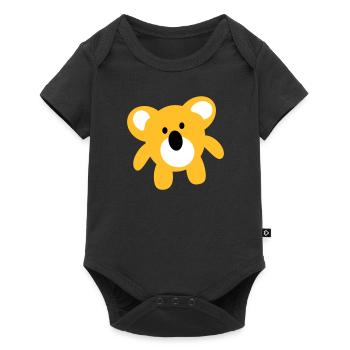 koala - Baby Premium Kurzarmbody - Schwarz - Vorne