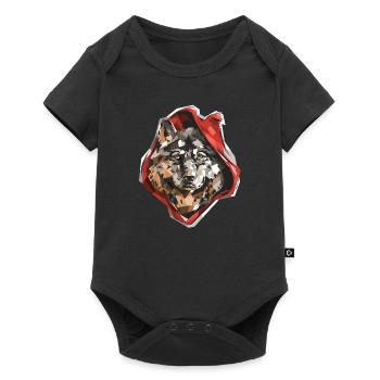 Animal Red Ridin Wolf Pun Graphic Design - Baby Premium short-sleeve bodysuit - black - Front