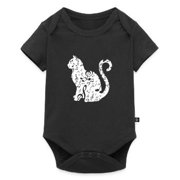 Music Lover Cat - Baby Premium short-sleeve bodysuit - black - Front