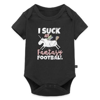 I suck at Fantasy football - Baby Premium short-sleeve bodysuit - black - Front