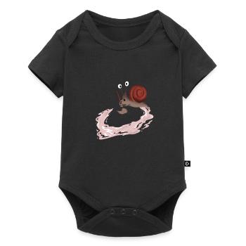 Idiot Snail cadeau - Body à manches courtes Premium Bébé - noir - Devant