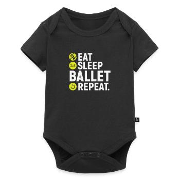Eat, sleep, ballet, repeat - gift - Baby Premium short-sleeve bodysuit - black - Front