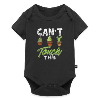 Funny Cactus Shirt Distressed - Baby Premium short-sleeve bodysuit - black - Front
