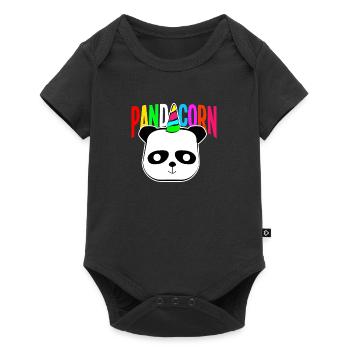 Christmas unicorn new gift rainbow - Baby Premium short-sleeve bodysuit - black - Front