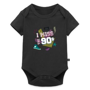 The 90s / Geschenk - Baby Premium Kurzarmbody - Schwarz - Vorne