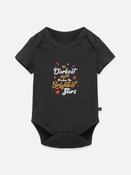 Hellste Sterne Geschenk - Baby Premium Kurzarmbody - Schwarz