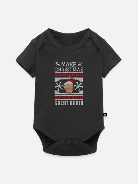 Make Christmas Great Again - Baby Premium Kurzarmbody - Schwarz