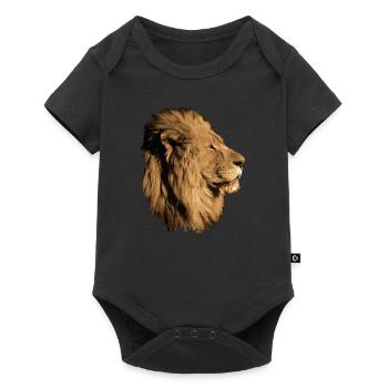 Löwe - Baby Premium Kurzarmbody - Schwarz - Vorne