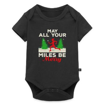 tous vos Miles peuvent être Joyeux Courir Cadeau - Body à manches courtes Premium Bébé - noir - Devant