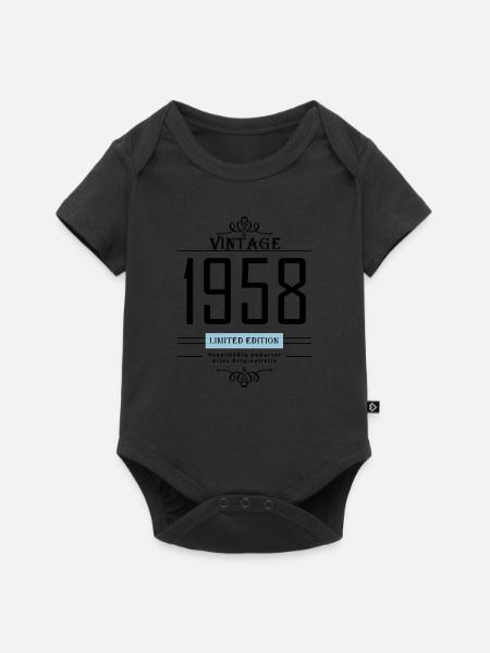 Vintage 1958 - Limited Edition (Vector) - Baby Premium short-sleeve bodysuit - black