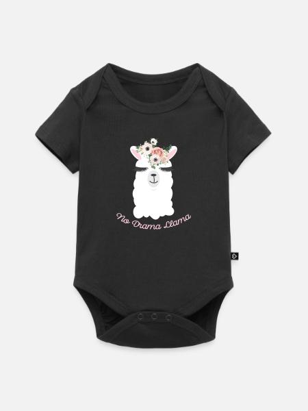 Kein Drama-Lama - Baby Premium Kurzarmbody - Schwarz