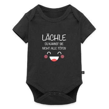Lächle Du Kannst Sie Nicht Alle Töten Arbeit Büro - Baby Premium Kurzarmbody - Schwarz - Vorne