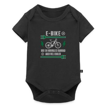 E-Bike Normales Fahrrad Aber Cooler Elektrorad - Baby Premium Kurzarmbody - Schwarz - Vorne