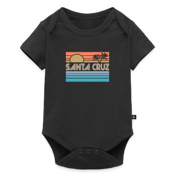 Santa Cruz California Sonnenuntergang 70er 80er - Baby Premium Kurzarmbody - Schwarz - Vorne