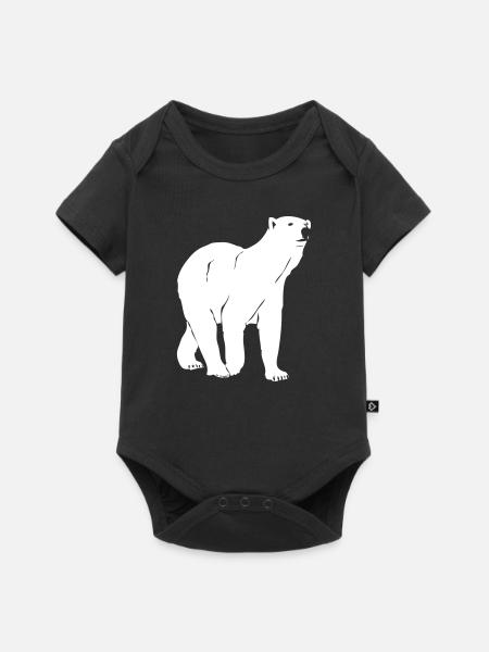 Eisbär - Polar bear - Arktis - Baby Premium Kurzarmbody - Schwarz