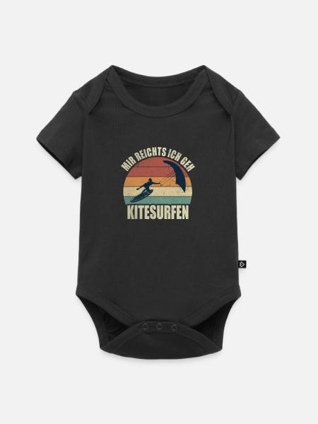 Mir Reichts Ich Geh Kitesurfen Kite Kitesurfer - Baby Premium Kurzarmbody - Schwarz