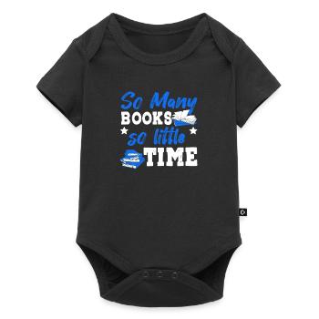 Many Livres Petit Temps Livres Bibliotek Chapitre - Body à manches courtes Premium Bébé - noir - Devant