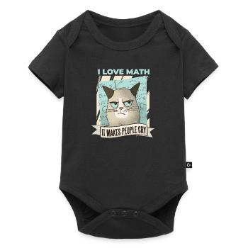 Maths Amour Pleurer Mathe mathématicien Amour du chat - Body à manches courtes Premium Bébé - noir - Devant
