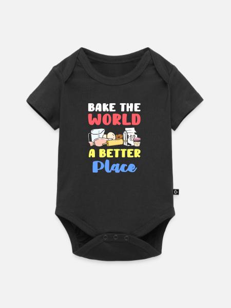 Backen Bäcker - Baby Premium Kurzarmbody - Schwarz